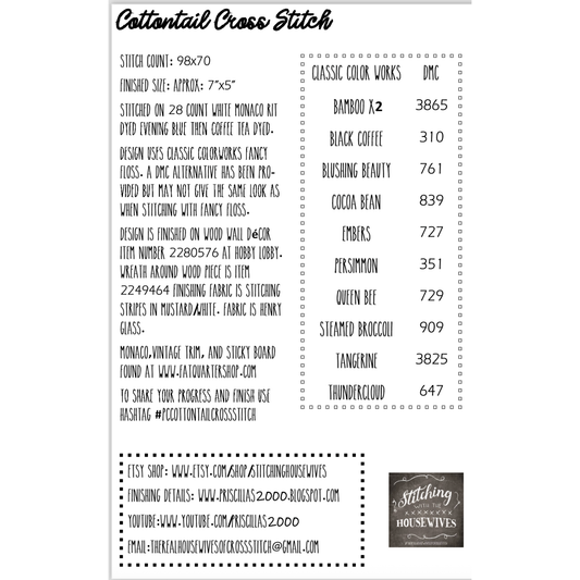 Stitching Housewives | Cottontail Cross Stitch