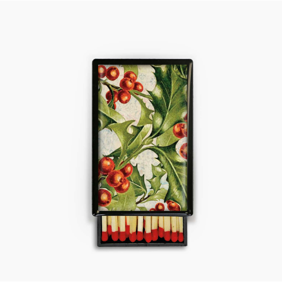 Hobby House Needleworks | Christmas Holly Slide Box with Wooden Matches