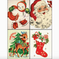 Hobby House Needleworks | Retro Vintage Santa Snowman Stocking Holiday Mighty Magnet