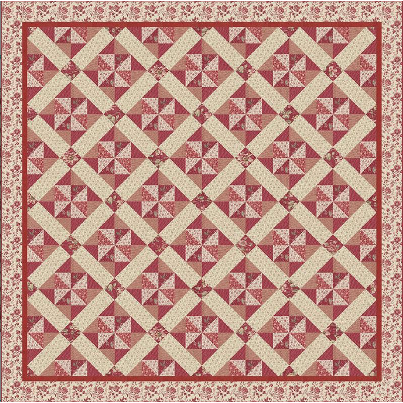 French General ~ Champ De Fleur Quilt Pattern