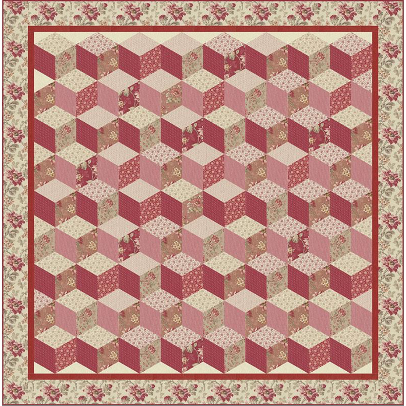 French General ~ Le Jardin Rouge Quilt Pattern
