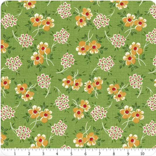 Lori Holt Mercantile ~ Floral C14900-BASIL ~ 4 Yards 30 inches