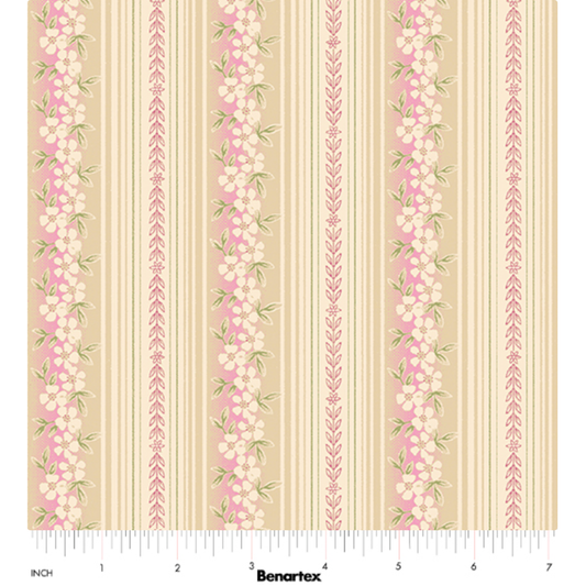Beloved ~ Hampton Stripe ~ 16652-21 Rose/Natural