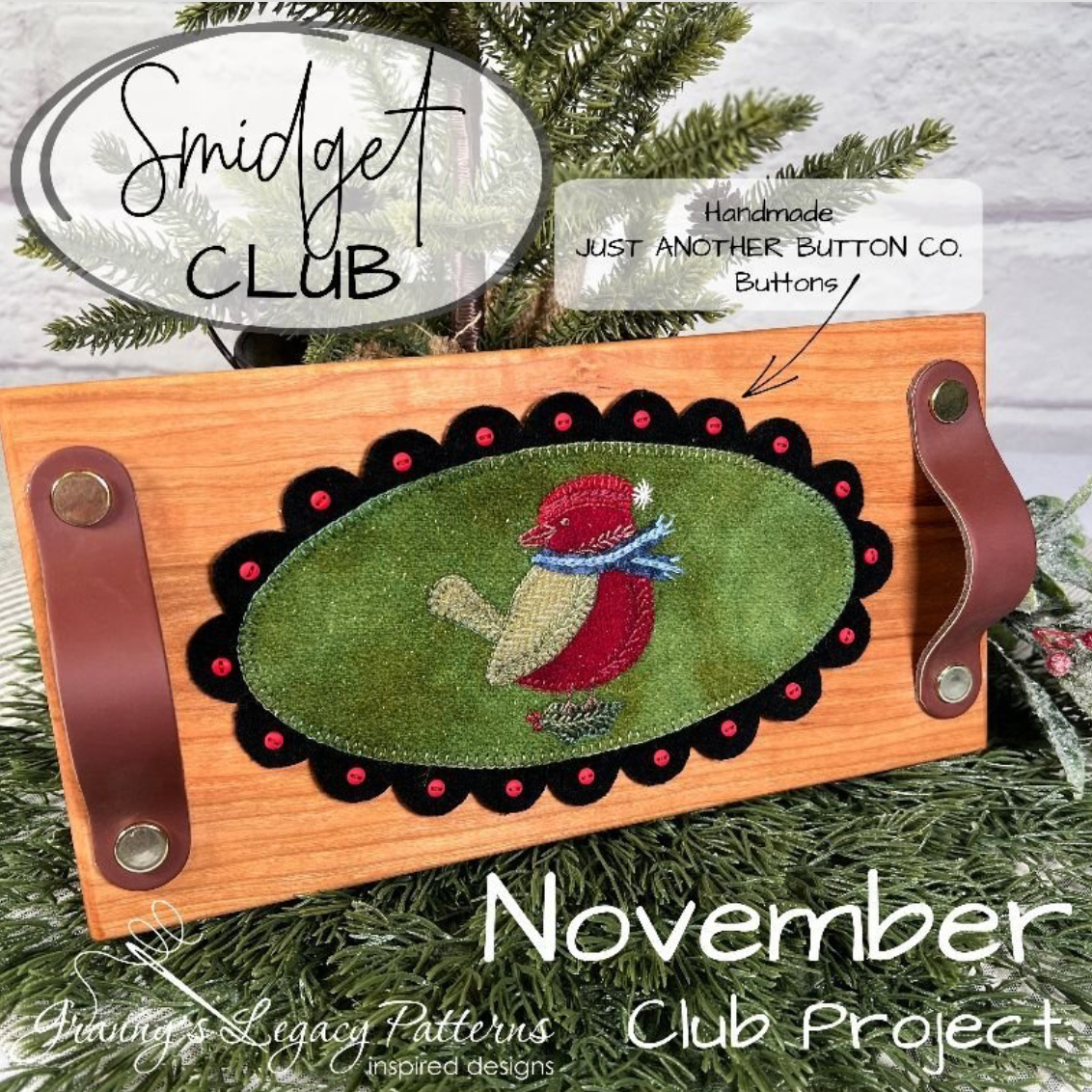 Granny's Legacy Smidget Club | Winter Song Wool Applique Kit - November