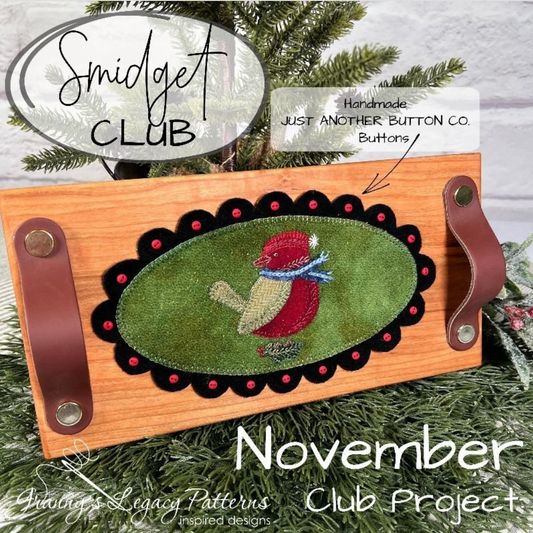 Granny's Legacy Smidget Club | Winter Song Wool Applique Kit - November