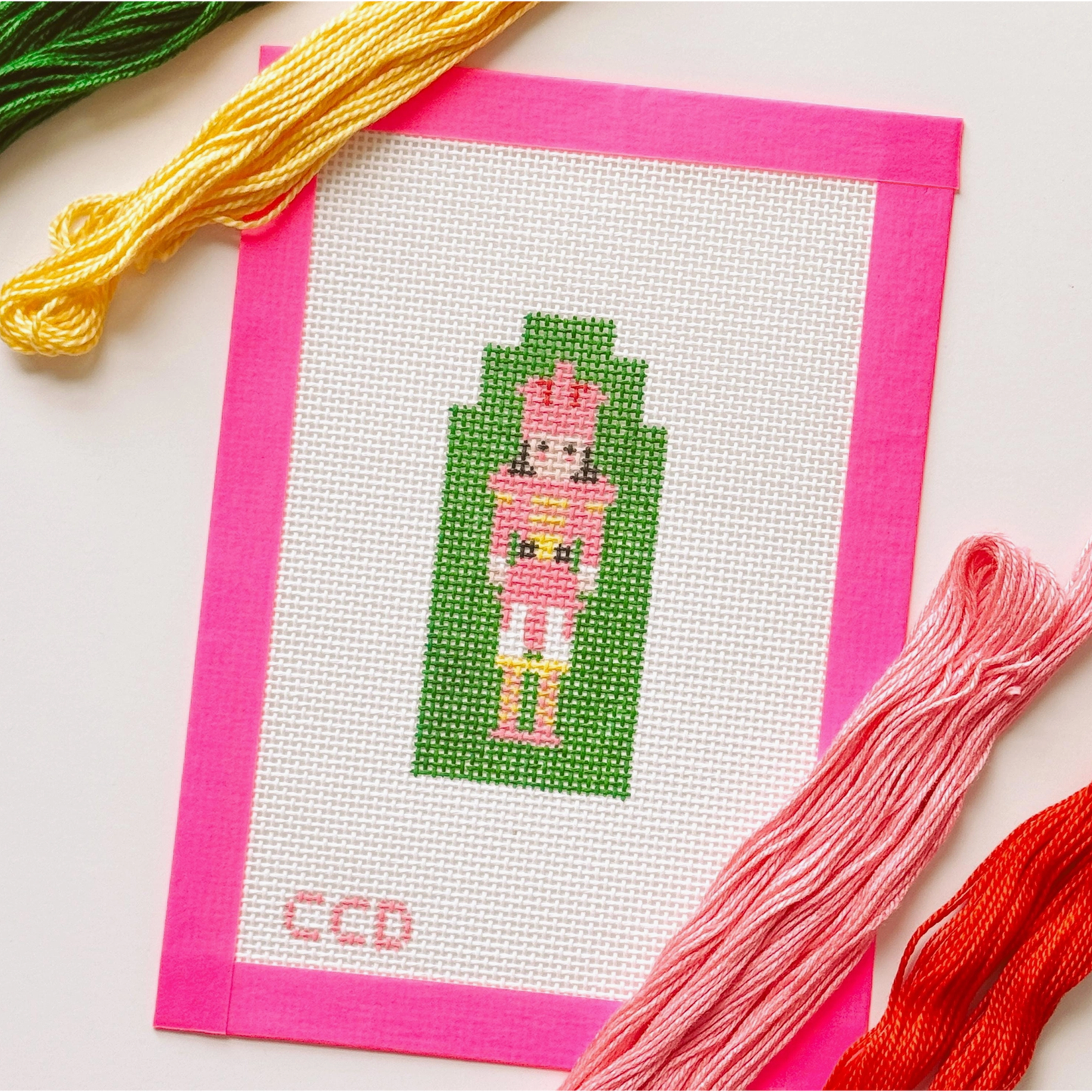 Cotswold Co Designs | Hand Painted Nutcracker 3” Needlepoint Canvas