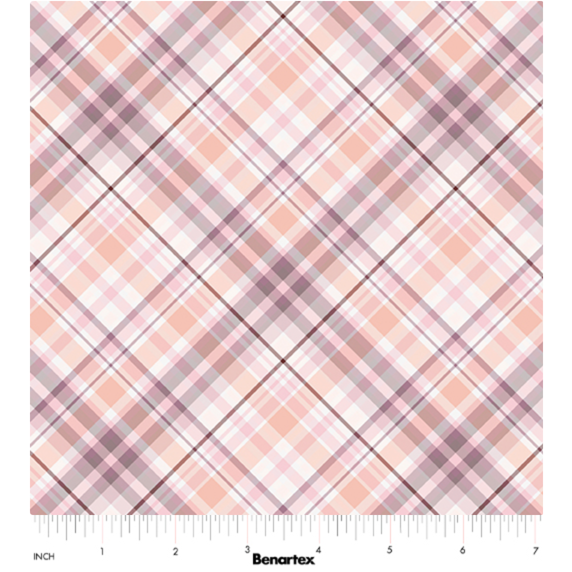 Sweet Meadow ~ Garden Plaid ~ 15044 26 Peach/Mauve