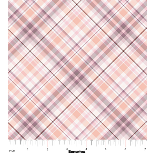 Sweet Meadow ~ Garden Plaid ~ 15044 26 Peach/Mauve