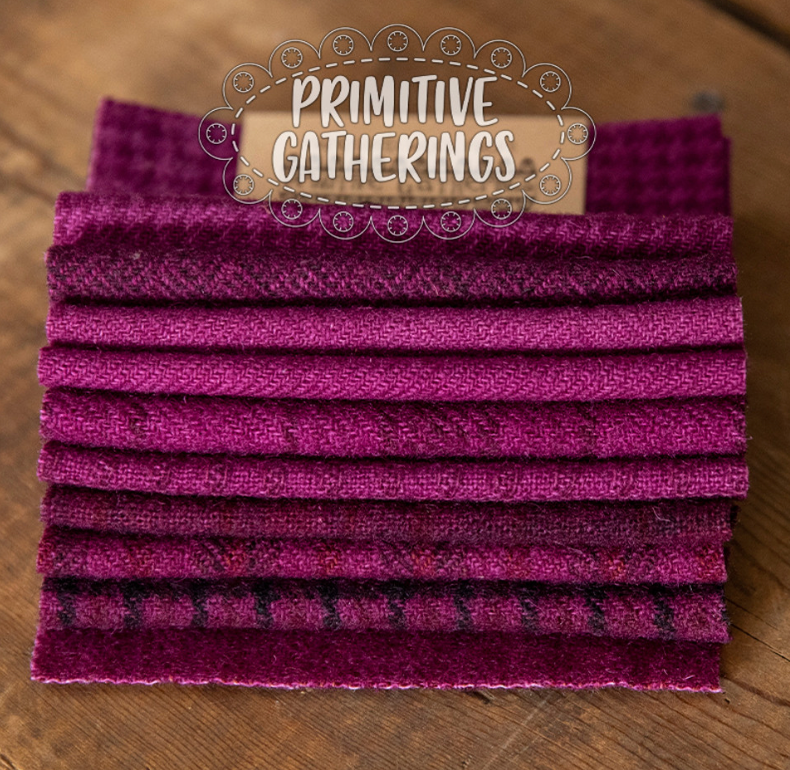 Primitive Gatherings Wool Charms - Red Grape