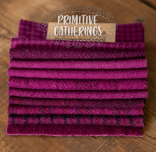 Primitive Gatherings Wool Charms - Red Grape