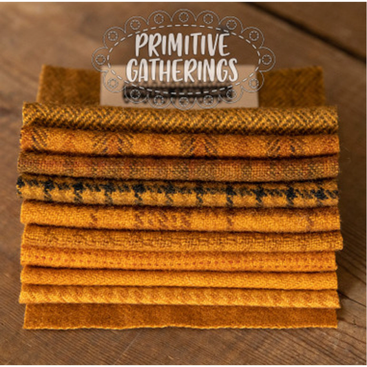 Primitive Gatherings Wool Charms ~ Squash Blossom