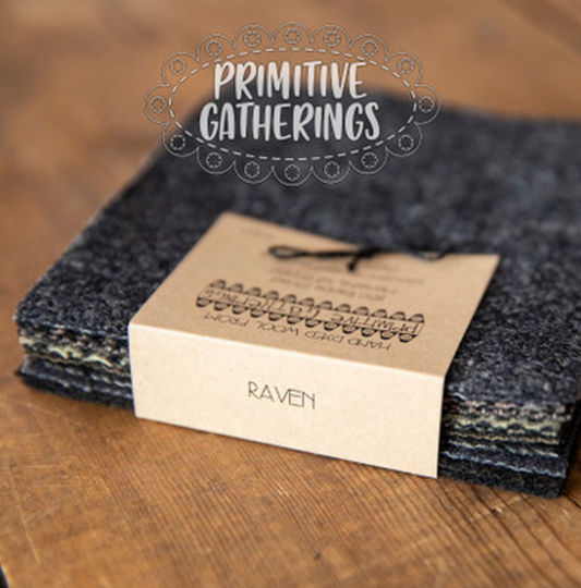 Primitive Gatherings Wool Charms ~ Raven