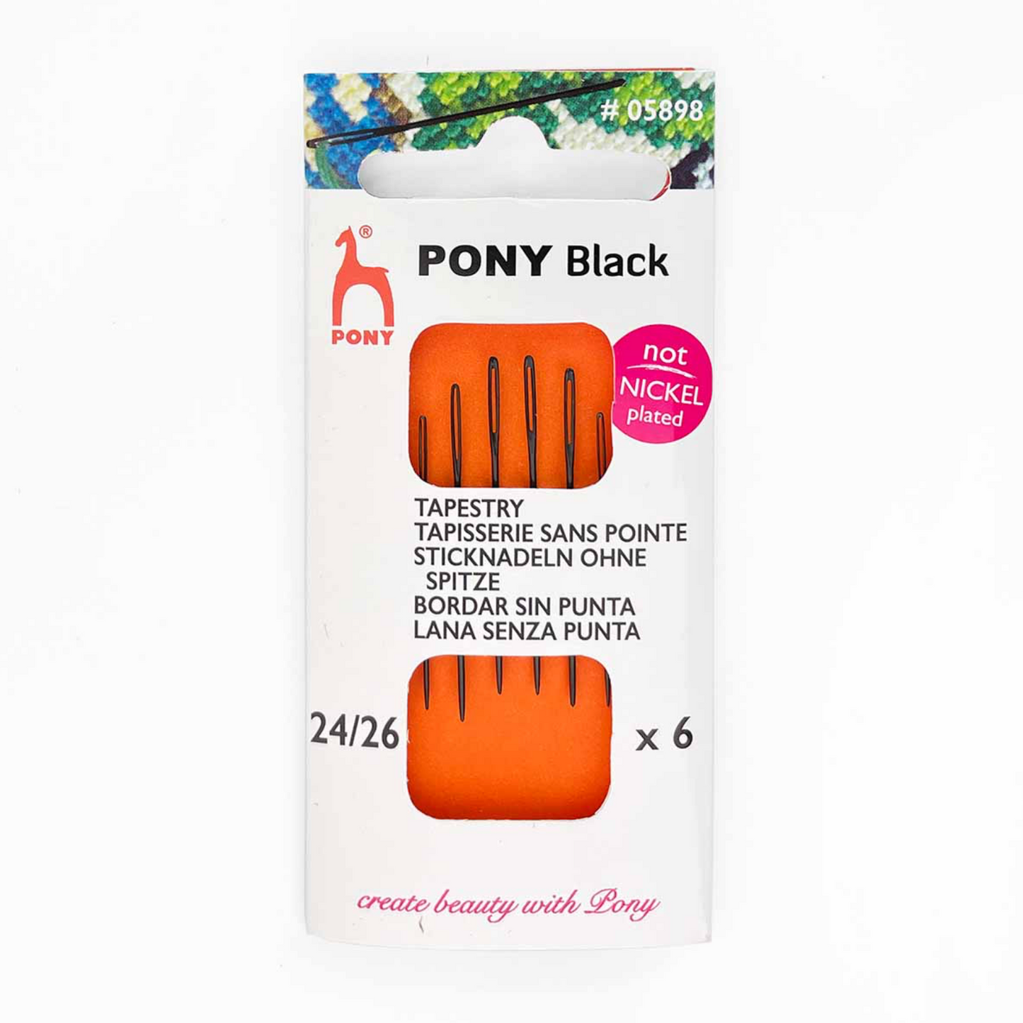 Pony Black Tapestry Needles 24/26