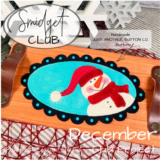 Granny's Legacy Smidget Club | Winter Song Wool Applique Kit - December