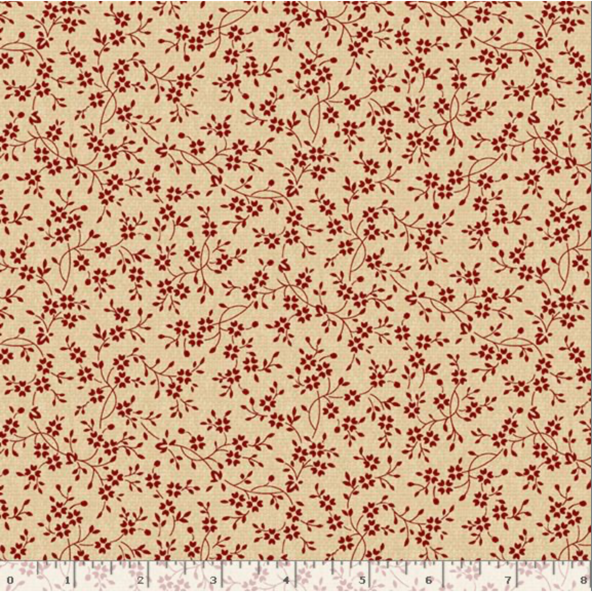 Liberty Island ~ Small Floral ~ ﻿﻿R261664D RED