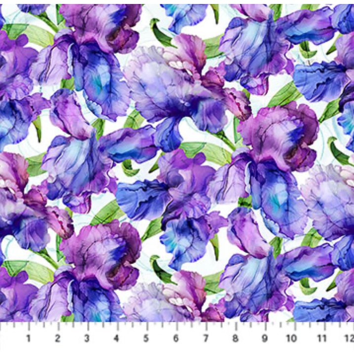 Infatuation ~ Packed Iris ~ DP28614-10 White Multi