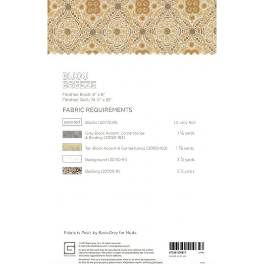 BasicGrey ~ Bijou Breeze Quilt Pattern