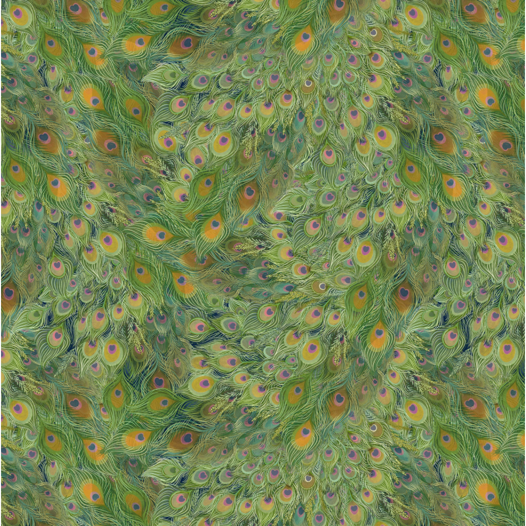 Wild Garden ~ Feathers ~ W100-011-686 Green