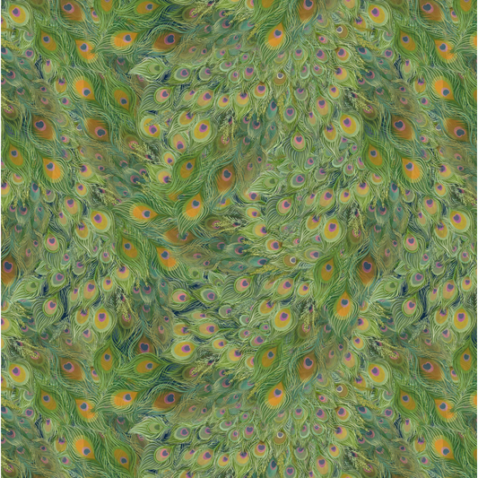Wild Garden ~ Feathers ~ W100-011-686 Green