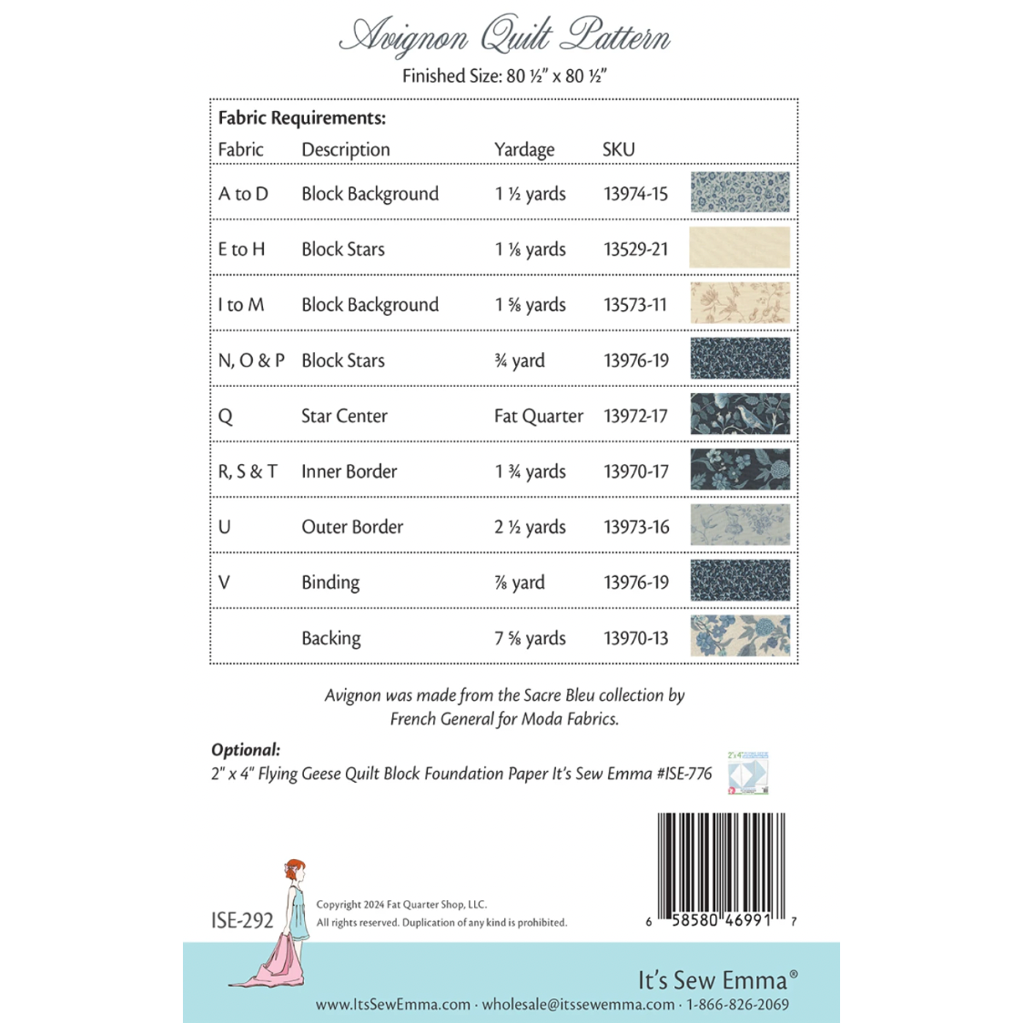 It's Sew Emma ~ Avignon Quilt Pattern