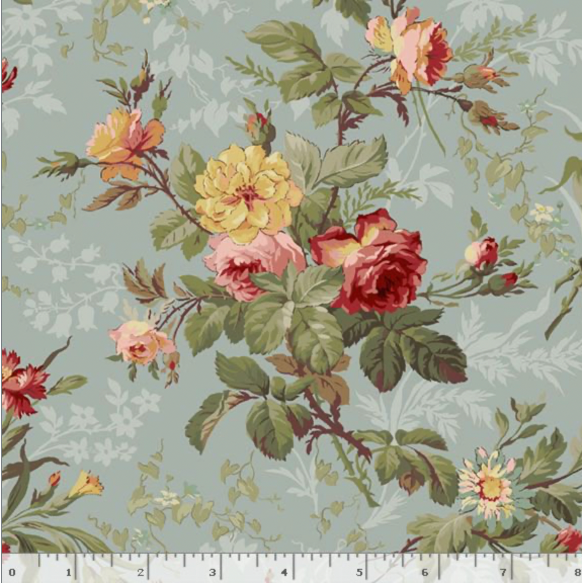 Katheen's Story ~ Medium Floral ~ R161751D BLUE