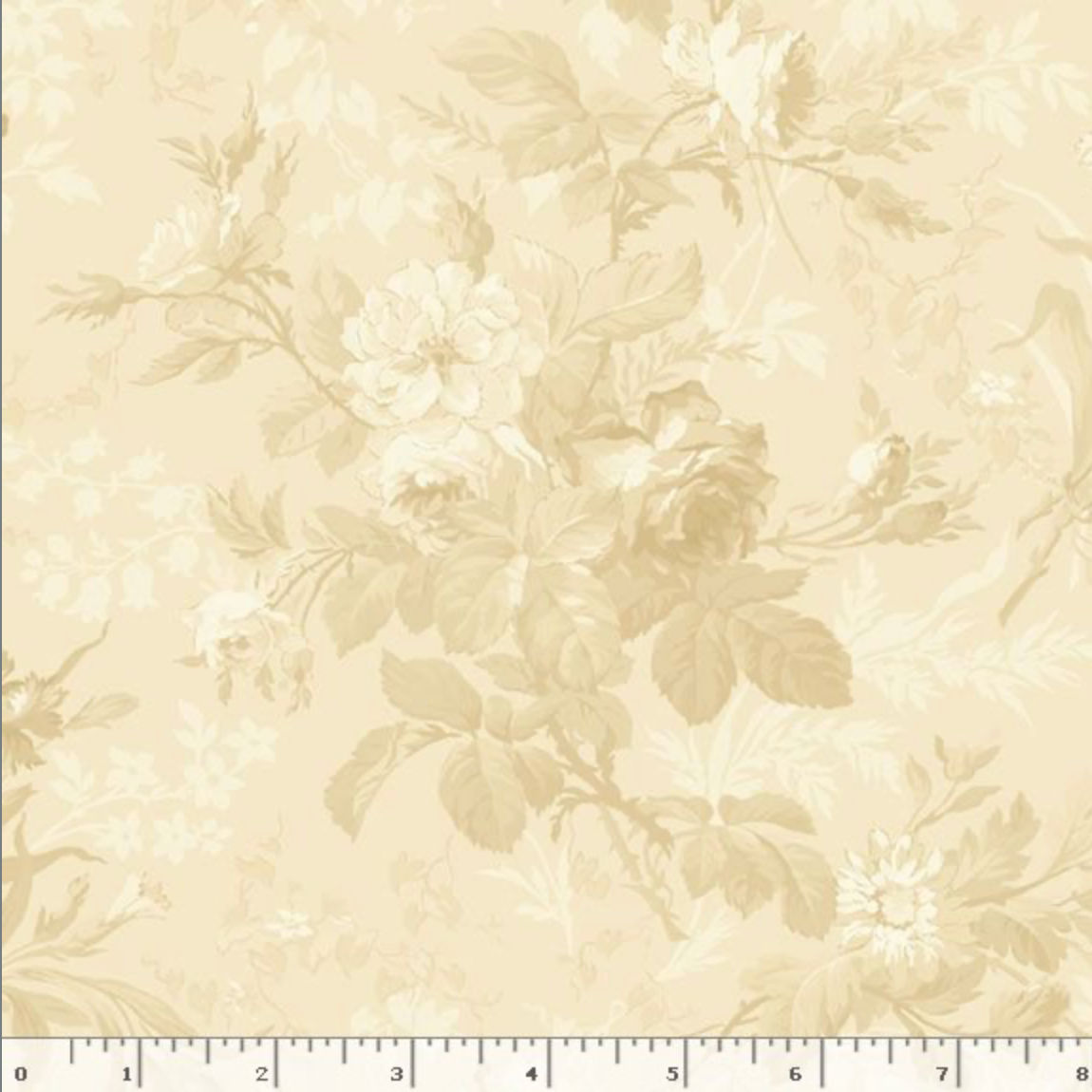 Katheen's Story ~ Monotine Floral ~ R161752D CREAM