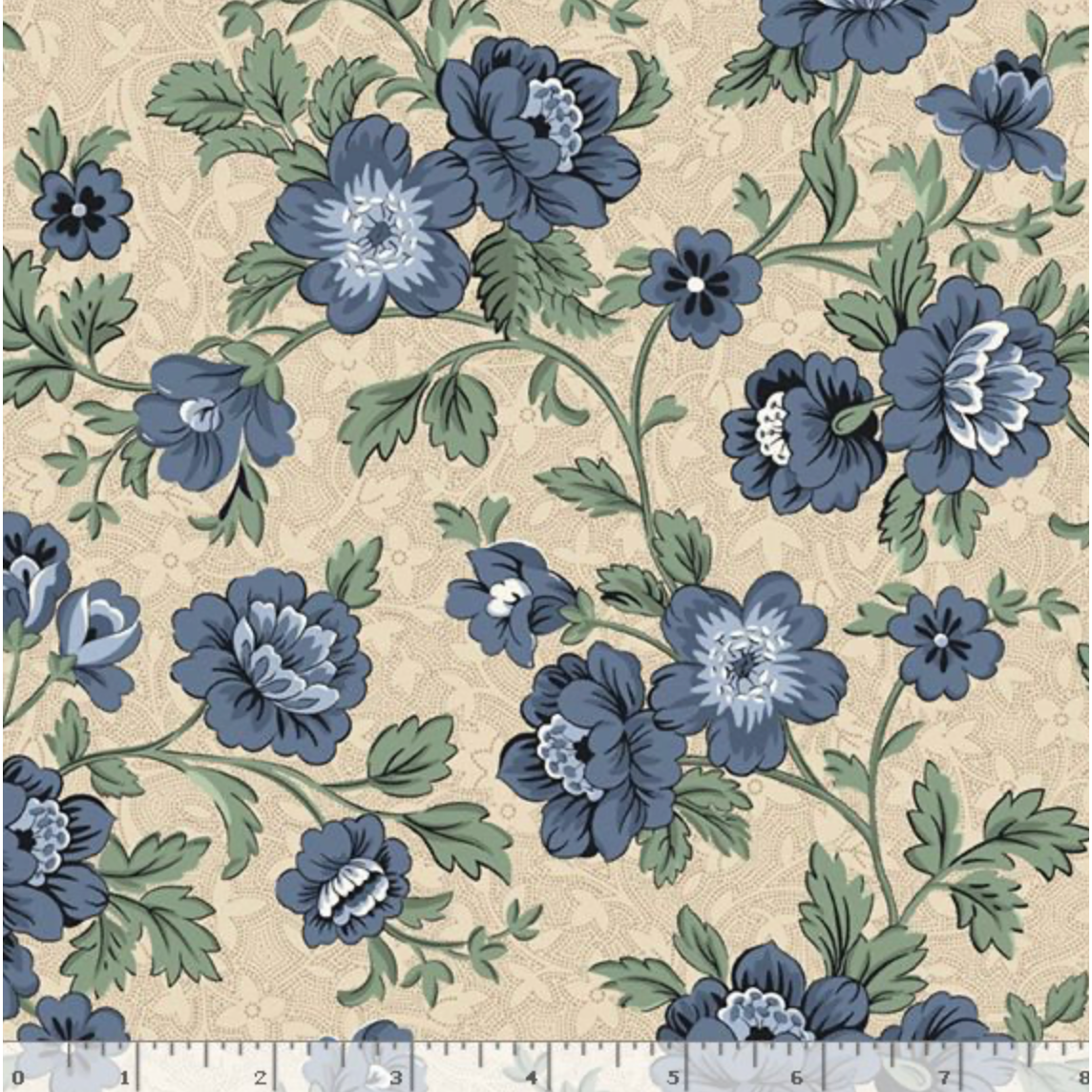 Grace Elizabeth ~ Large Floral ~ R101682D BLUE