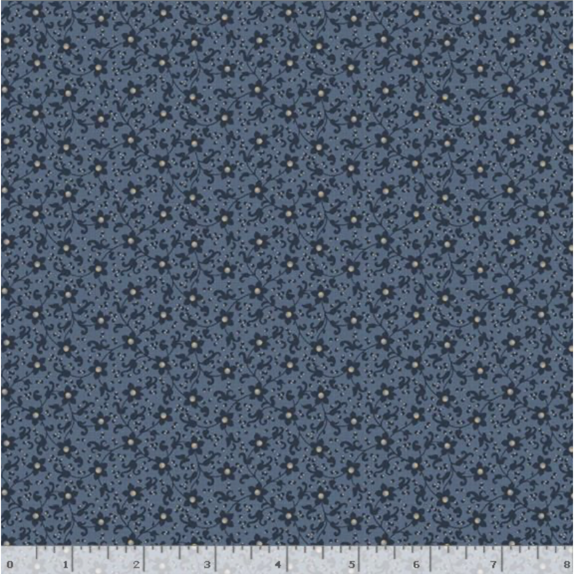 Grace Elizabeth ~ Flower Scroll ~ R101686D BLUE