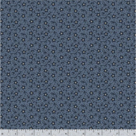 Grace Elizabeth ~ Flower Scroll ~ R101686D BLUE