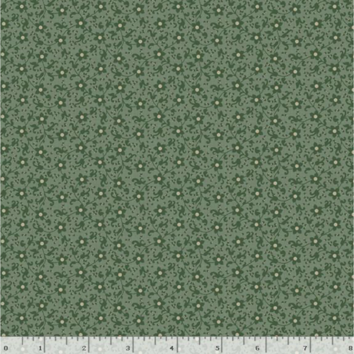 Grace Elizabeth ~ Flower Scroll ~ R101686D GREEN