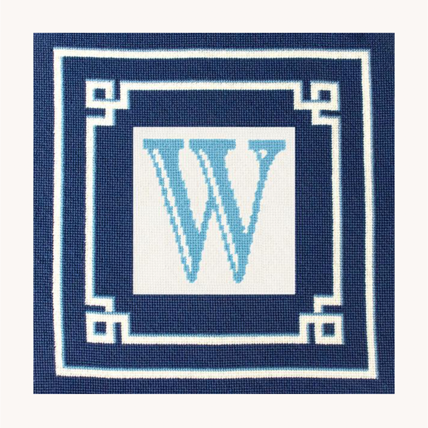 Elizabeth Bradley | Blue Greek Key Pillow PRE-ORDER