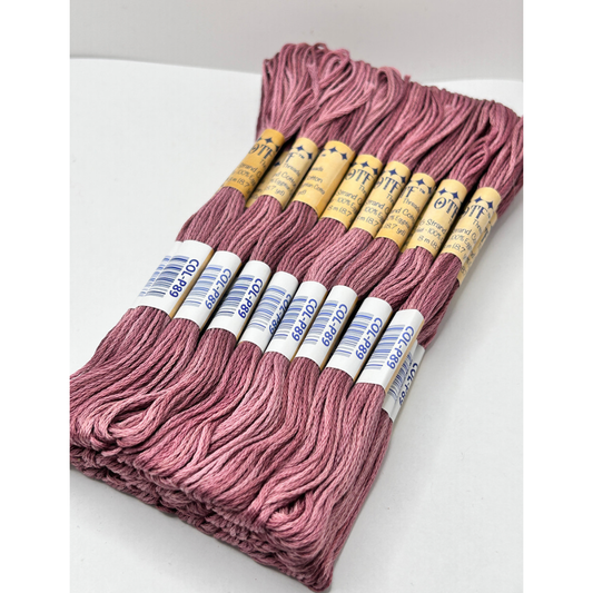 Old Tattered Flag 6 Strand ~ P89 Lilac