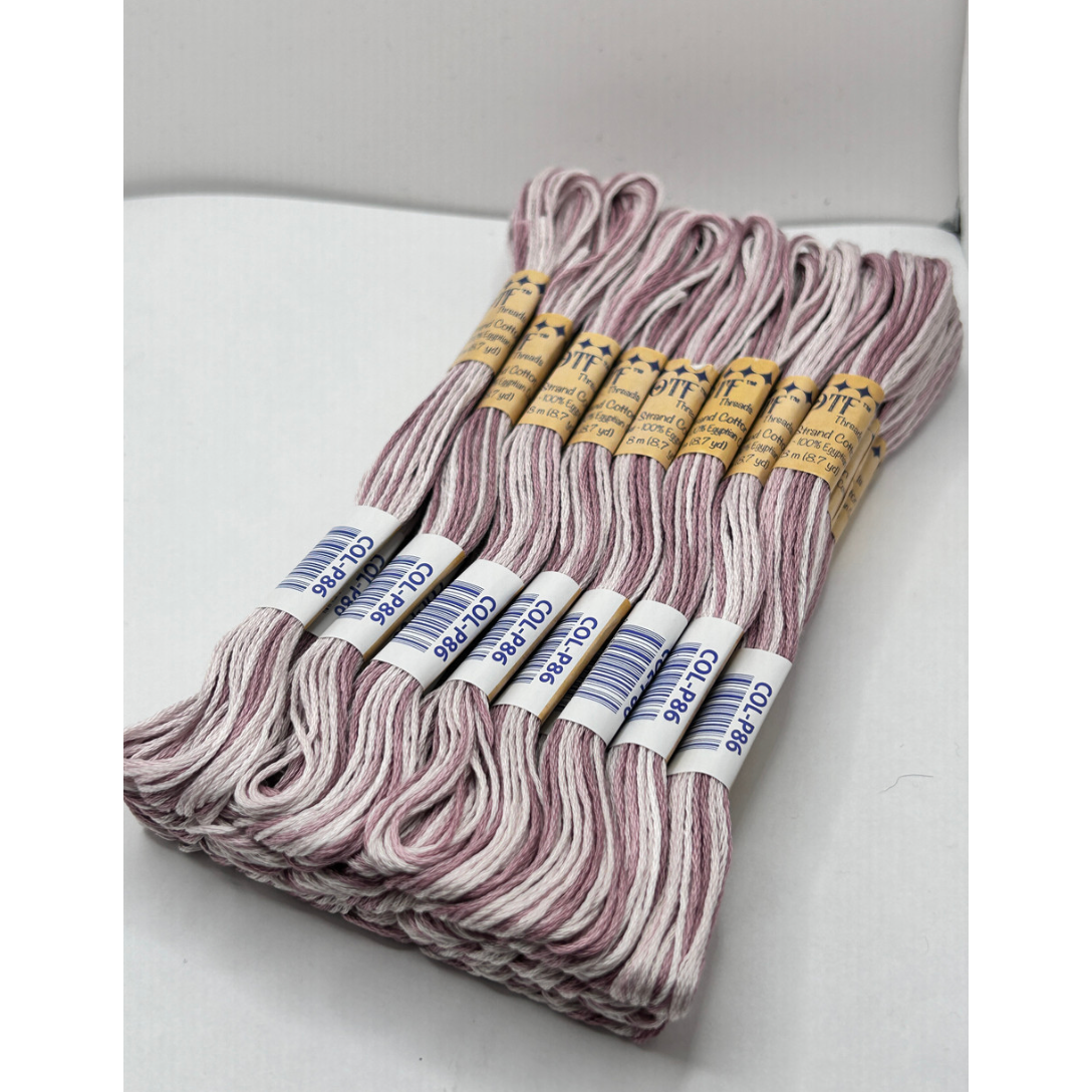 Old Tattered Flag 6 Strand ~ P86 Soft Mauve