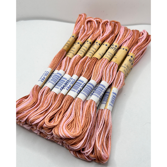 Old Tattered Flag 6 Strand ~ P83 Pink Petals