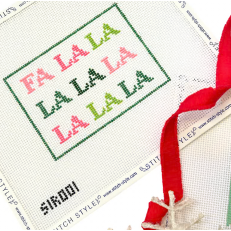 Stitch Style Needlepoint | Fa La La Needlepoint Canvas