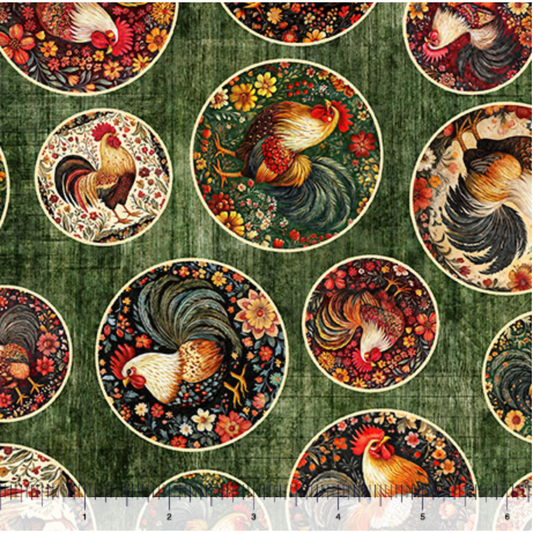 Rule the Roost ~ Rooster Medallions ~ 31499 F