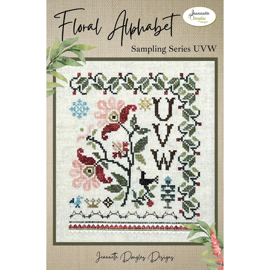 Jeannette Douglas Designs | Floral Alphabet Sampling Series: UVW MARKET 2026