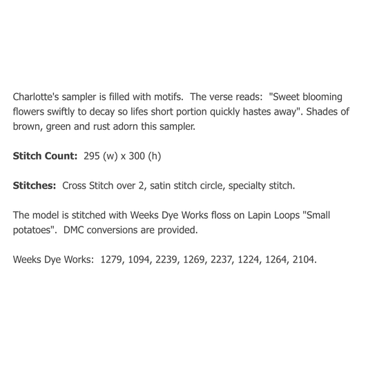 Olde Willow Stitchery | Charlotte Kempster  MARKET 2026