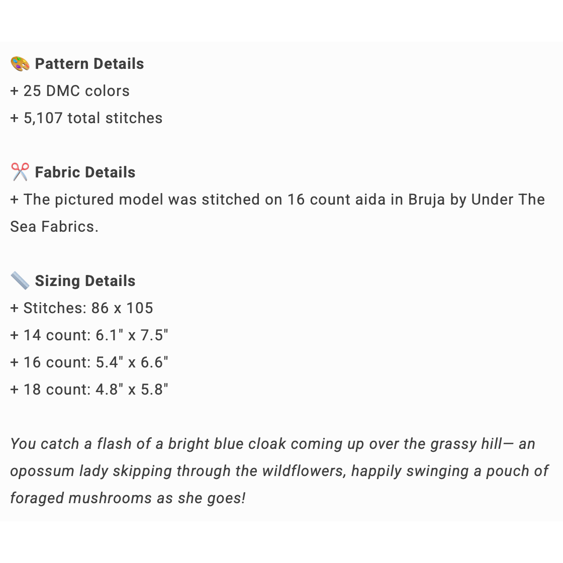 Fine Frog Stitching | Opossum Forager MARKET 2026