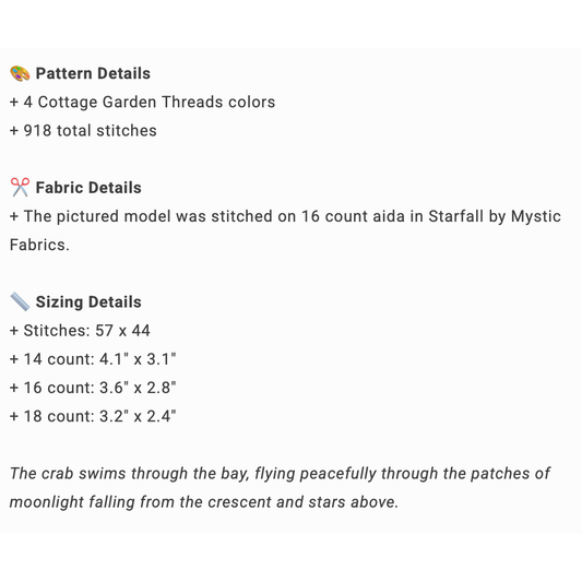 Fine Frog Stitching | Crescent Crab MARKET 2026