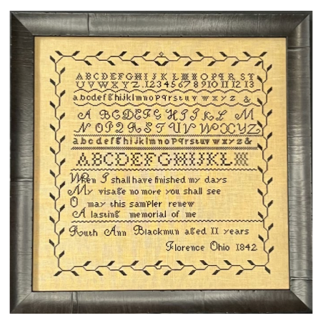 Queenstown Sampler Designs | Ruth Ann Blackman 1842 MARKET 2026