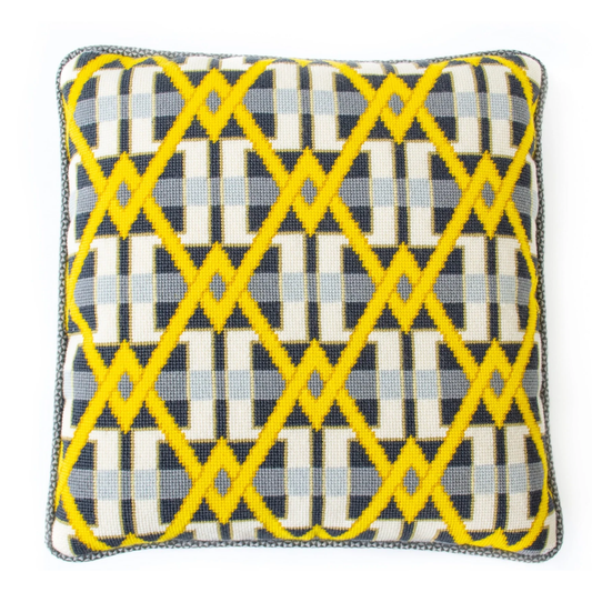 Needlepoint To Go | Broadway Yellow Needlepoint Canvas