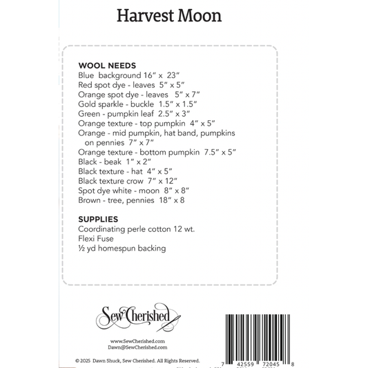 Sew Cherished ~ Harvest Moon Wool Appiqué Pattern
