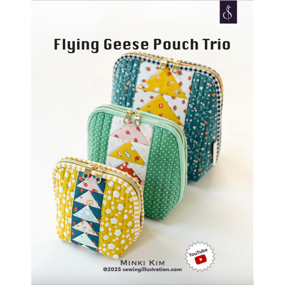 Minki Kim Flying Geese Pouch Trio Pattern