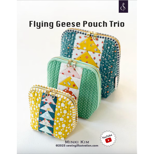 Minki Kim Flying Geese Pouch Trio Pattern