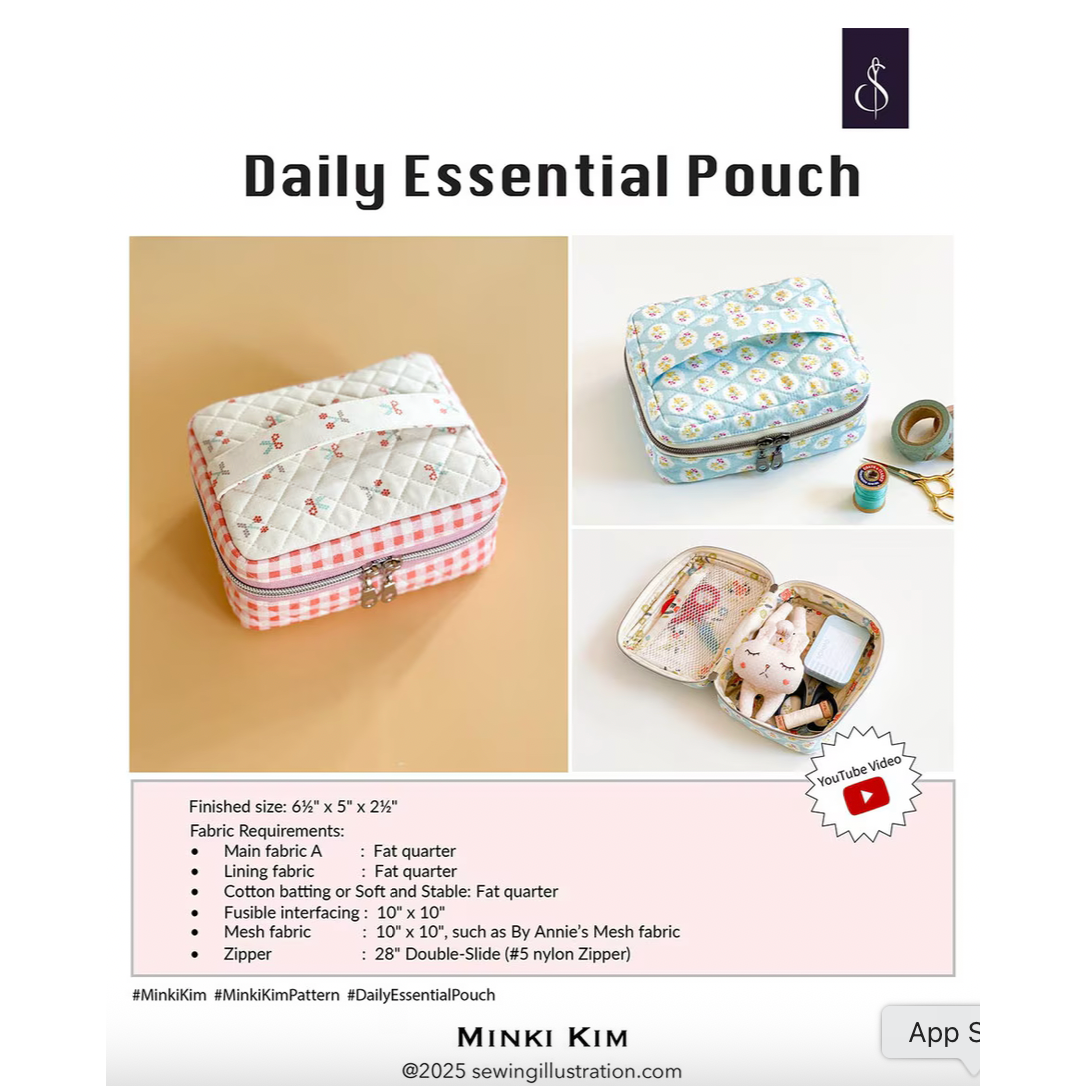 Minki Kim Daily Essential Pouch Pattern