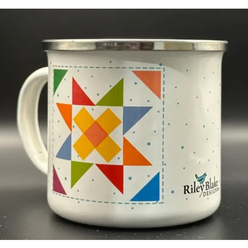 Lori Holt Quilt Block Tin Mug