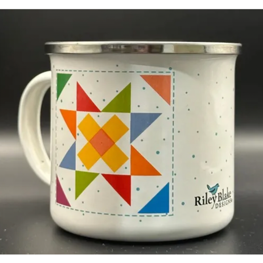 Lori Holt Quilt Block Tin Mug