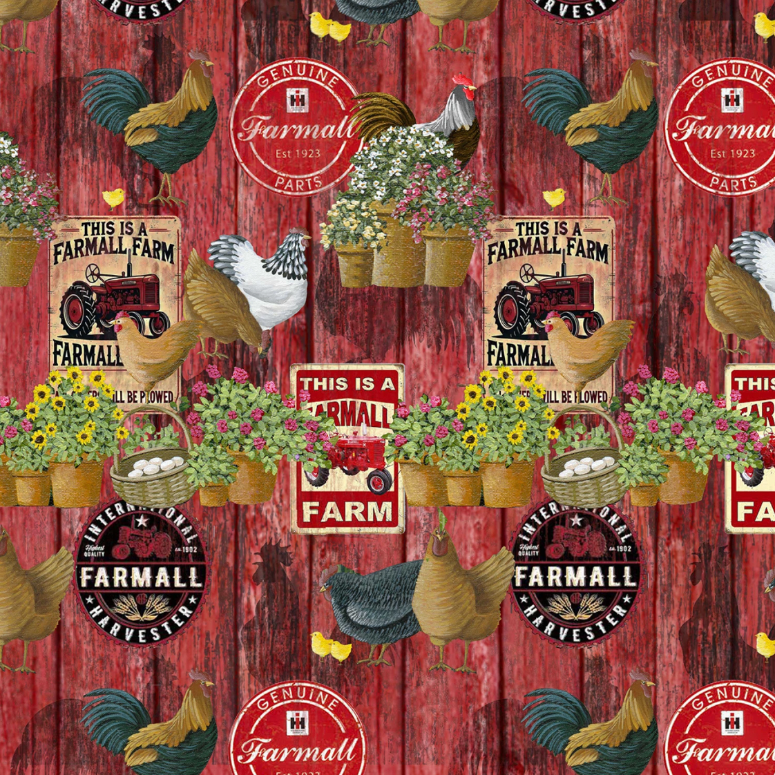 Farmall Plank ~ Farmall Logos Plank Combos 10543 Red