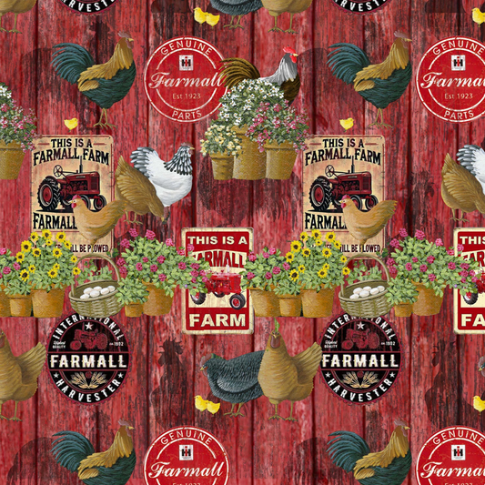 Farmall Plank ~ Farmall Logos Plank Combos 10543 Red